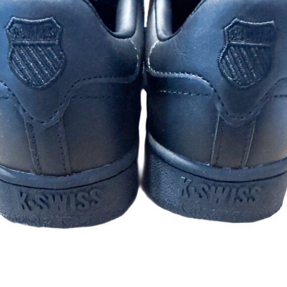 K-Swiss Women’s Black Sneakers Size 7 | Classic Leather Lace-Up Shoes NWOB - Picture 6 of 6
